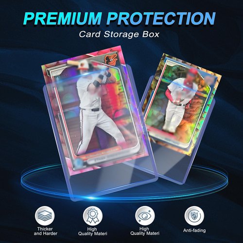 400 Card Sleeves Top Loaders for Cards,3"X4" Baseball Card Protectors,Premium Toploaders for Cards,Hard Plastic Card Holder for Trading Sports Football Game Cards (200 Hard Sleeves+200 Penny Sleeves)