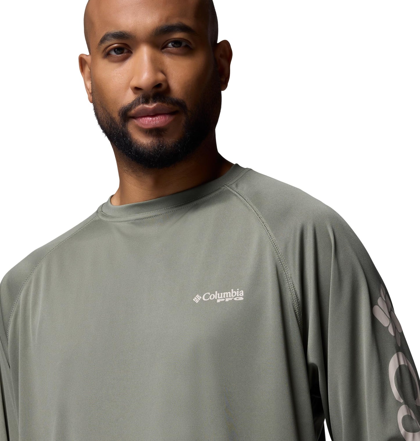 Columbia Men's PFG Terminal Tackle Long Sleeve Fishing Shirt, Cypress/Dark Stone Logo, 3X