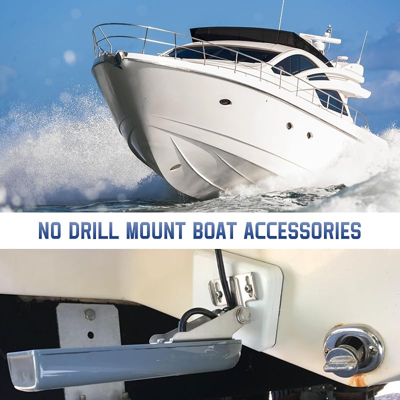 Transducer Mounting Plate Kit White 4.3 x 3.5 Inch for Marine Transducer - Saillong Variation of THIS listing