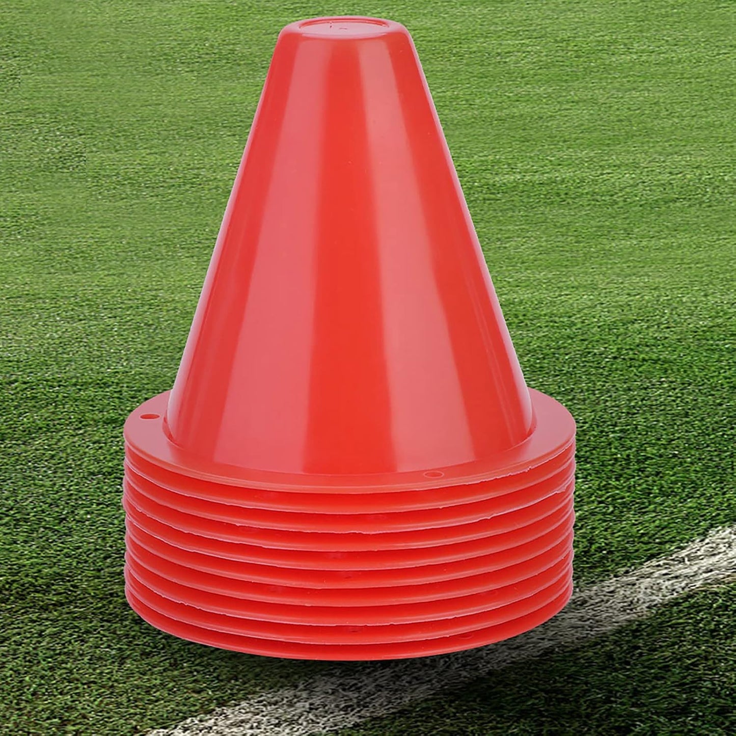 10-Pack Football Training Cones, Bracket Accessories, Obstacle Marking Set
