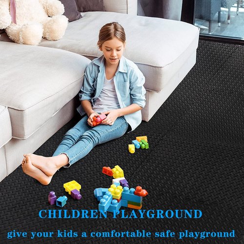 Exercise Mat Puzzle Floor Mat Tiles EVA Foam Gym Flooring Mats, 20 SQ.FT Interlocking Foam Floor Tiles Gym Equipment Workout ym, Yoga, Gymnastics