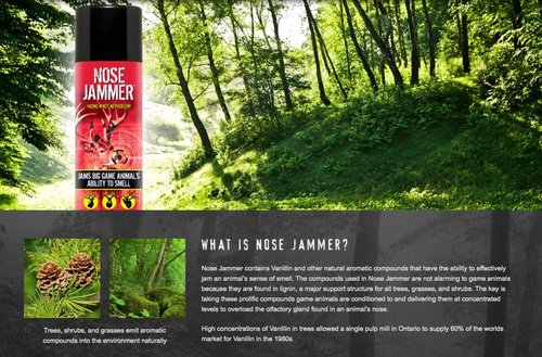 Nose Jammer Product Name Field Spray - Natural Hunting Scent Eliminator Spray - Deer Scent Blocker, Use on Clothes, Boots and Gear to Eliminate Odors, 8 oz.