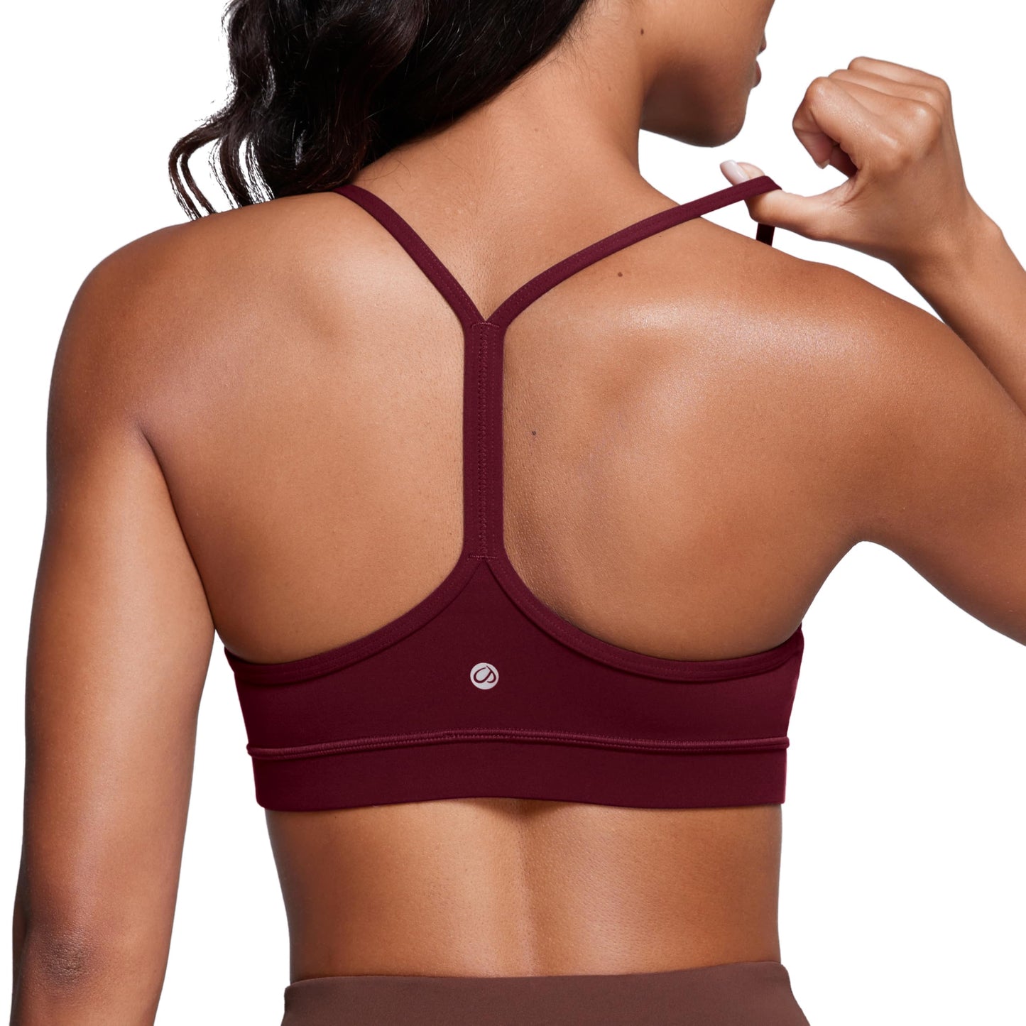 CRZ YOGA Butterluxe Y Back Sports Bras Red Merlot Medium