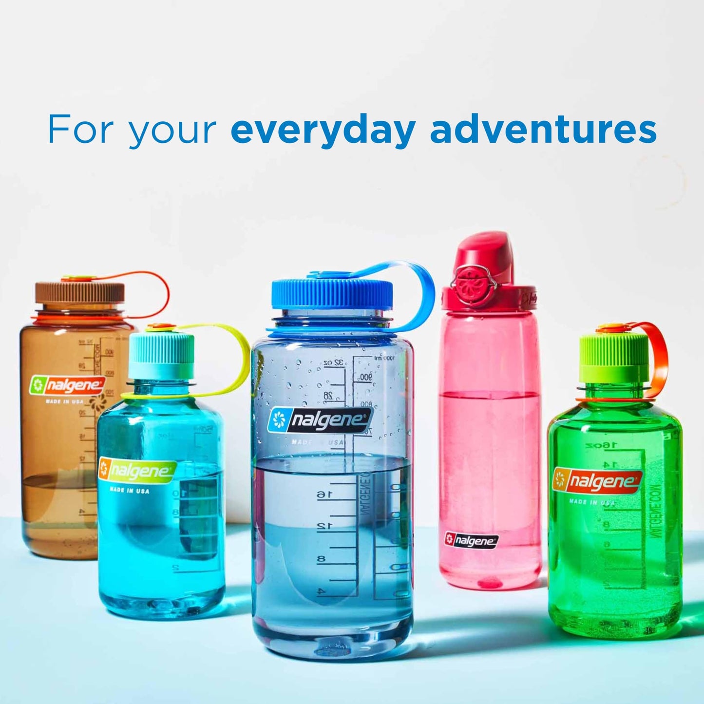 Nalgene Leak Proof Tritan BPA-Free Water Bottle - 32 oz Wide Mouth - Made in the USA for Outdoor Use & Daily Hydration (Pear) (Pack of 6)
