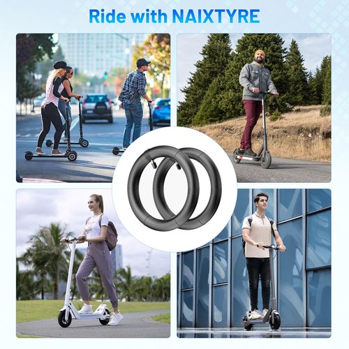 NAIXTYRE (2 Pack) 8.5 x 2 Inner Tubes.Replacement wheels for 50/75-6.1 electric scooter tires. Suitable for most scooters such as Gotrax Gxl V2/Xiaomi M365 that use 8.5 and other scooters.