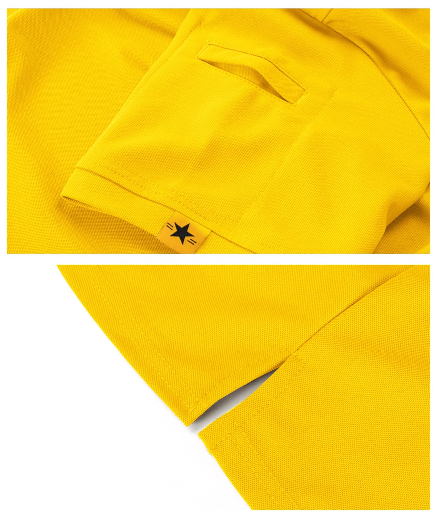 SCODI Mens Polo Shirts Performance Short Sleeve Tactical Shirts Athletic Golf Shirt for Men Daily Casual Collared T-Shirt Yellow XL