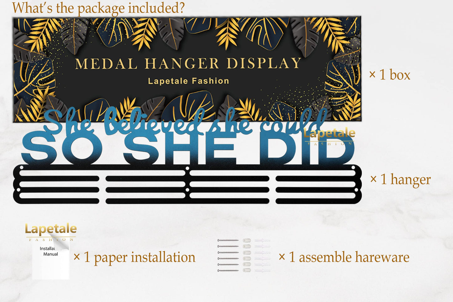 Race Medal Holder Wall Hanger,Marathon Medal Display and Runner Medal Hanger Display,Bib Running Medal Display, Running Medal Hanger Display,Medal Holder for Wall, Sports Medal Hanger Display Gifts