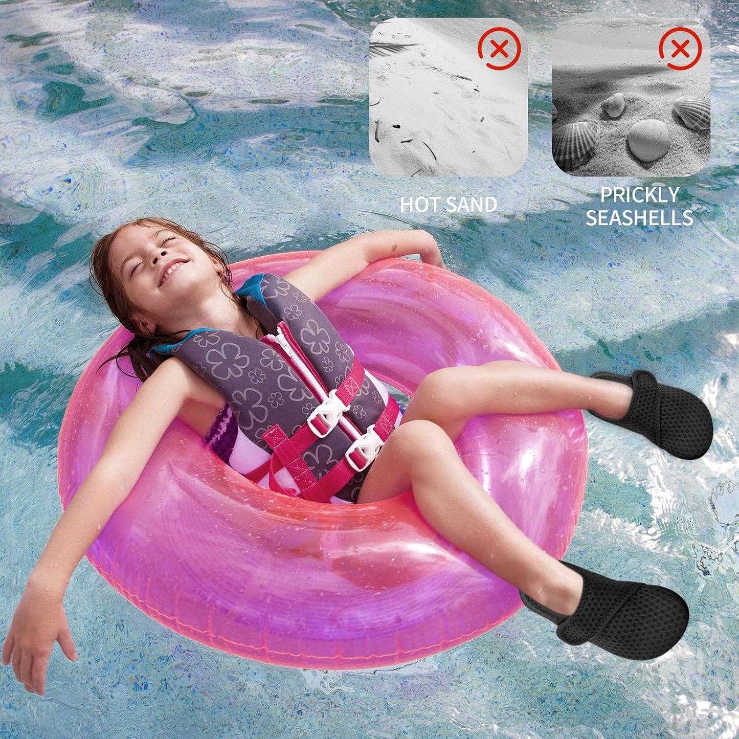 Kids Boys Girls Toddler Water Shoes,Beach Swim Non Slip Quick Dry,Barefoot Sports Aqua Socks Fast Dry for Sports Outdoor