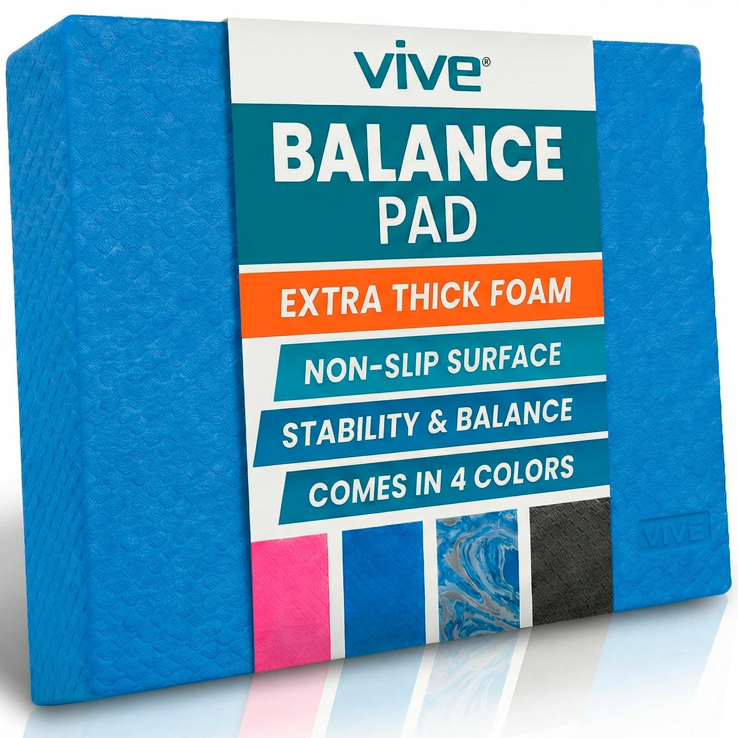 Vive Balance Pad - Foam Large Yoga Mat Trainer for Physical Therapy, Stability Workout, Knee and Ankle Exercise, Strength Training, Rehab - Chair Cushion for Adults, Kids, and Travel
