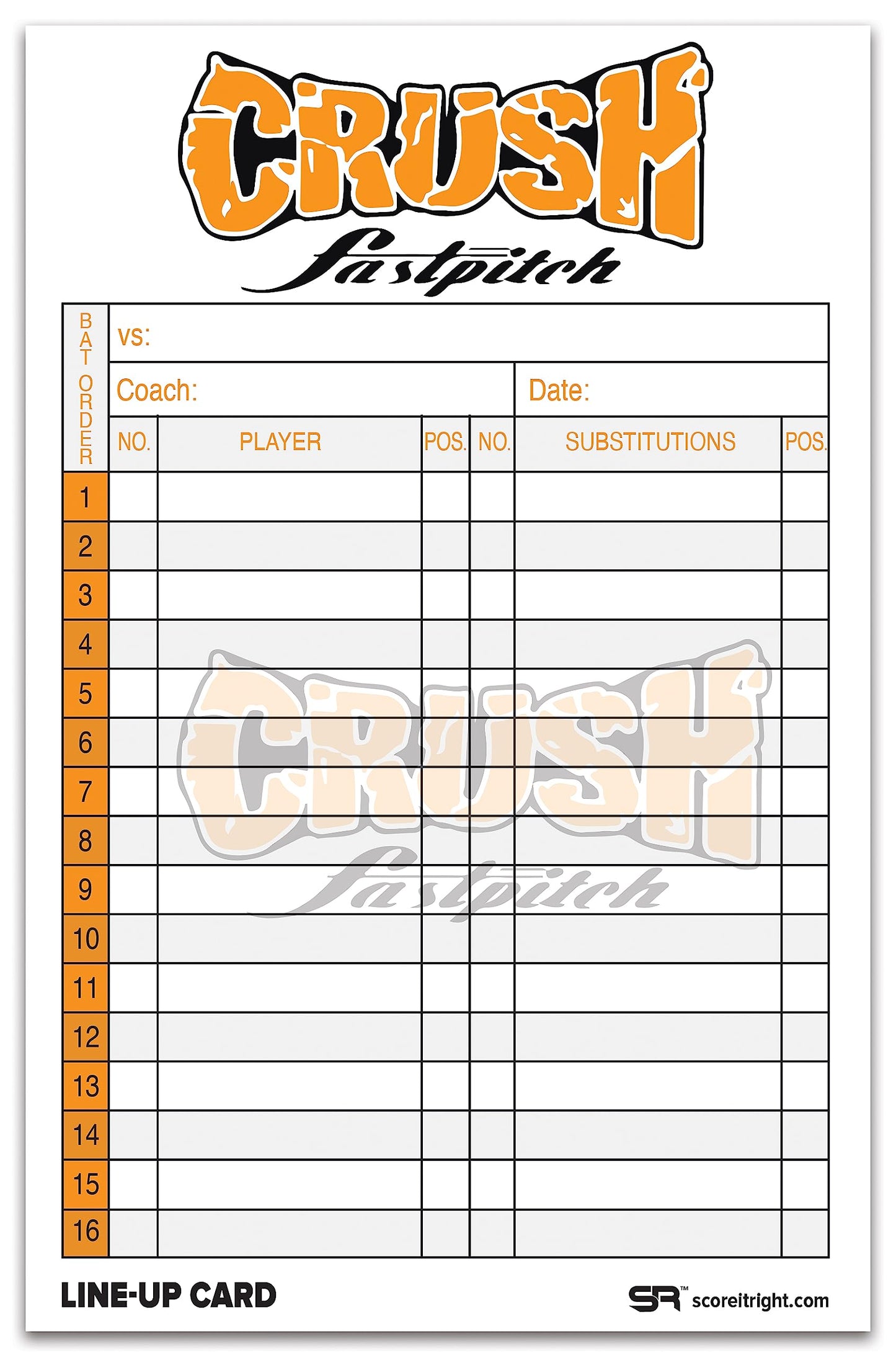 Score It Right Custom Baseball/Softball Lineup Cards – Personalized Lineup Cards – 32-Pack 4 Part Carbonless Paper Lineup Cards for Softball and Baseball – 5.5 x 8.5-inch Cards