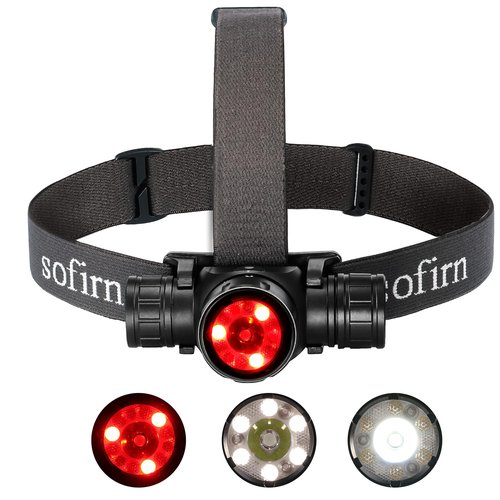 Sofirn HS21 Headlamp with Red Light, 2200 Lumen Led Bright Head lamp USB C Rechargeable with Spotlight, Floodlight, Powerful Headlight Waterproof for Adults, Camping, Hunting, Hardhat, Work, Emergency
