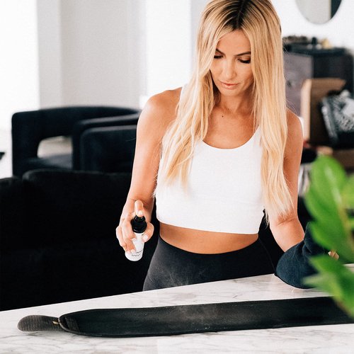 Sweet Sweat Waist Trimmer Cleaning Spray | Freshen & Clean Neoprene Trimmers, Yoga Mat, Gym Equipment & More! | Made with Lemongrass & Sage Oil - 4oz