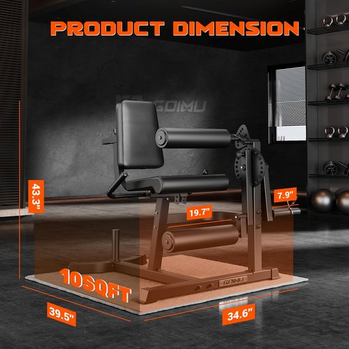 GOIMU Leg Extension and Curl Machine, 4 in 1 Lower Body Workout Machine, Adjustable Leg Curl Machine with Plate Loaded, Leg Extension Machine with Exercise Bench Z2-Upgrade(Black)