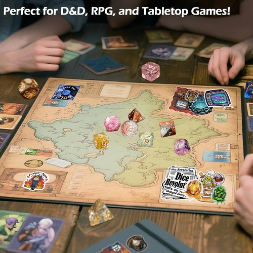 Haxtec Mystery Dice Set DND Dice Wide Range of Patterns Polyhedral Gaming Dice for Tabletop & Role-Playing RPG DND Gift