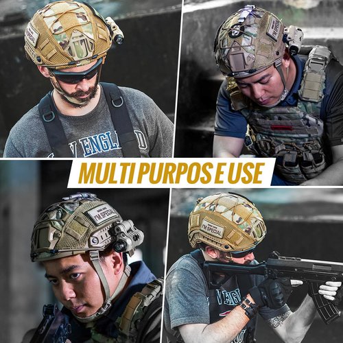 OneTigris Helmet Cover - Tactical Fast Helmet Camouflage Cloth Cover for Ops-Core Fast PJ Helmet in Size M/L, PJ/MH Helmet in Size M/L(Helmet Not Included), Multicam