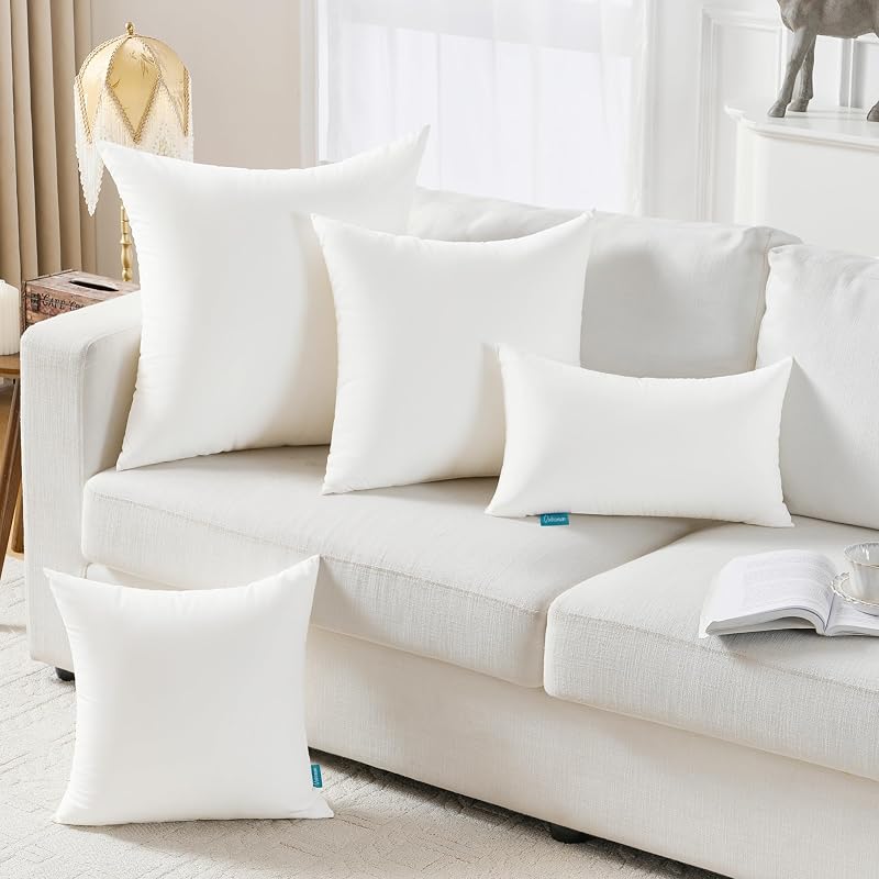 Oubonun 22x22 Outdoor Throw Pillow Inserts - Set of 2 Waterproof Cushions, 22x22 Inch Variation