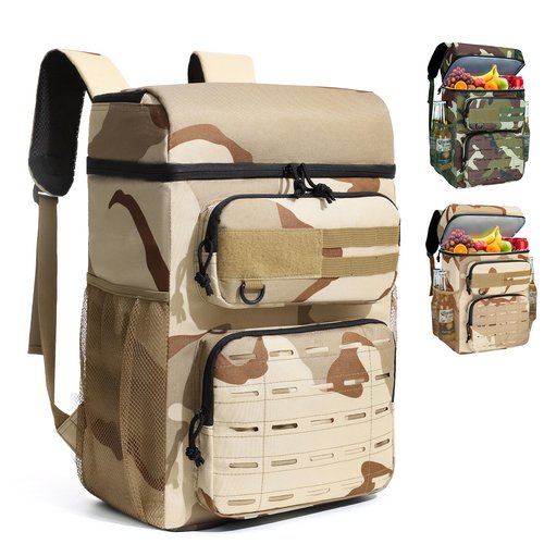 Stillithou Backpack Coolers Insulated Leak Proof, 36 Cans Large Cooler Backpack Insulated Waterproof. Soft Cooler Bag for Beach Travel Outdoor Camping Picnic Camouflage Yellow