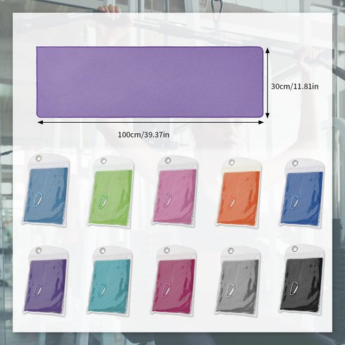 Cooling Towels 40x12 Inch Breathable Ice Towel for Neck and Face Yoga Towel for Gym Fitness Camping Pilates Dance Workout Daily Exercise- #10