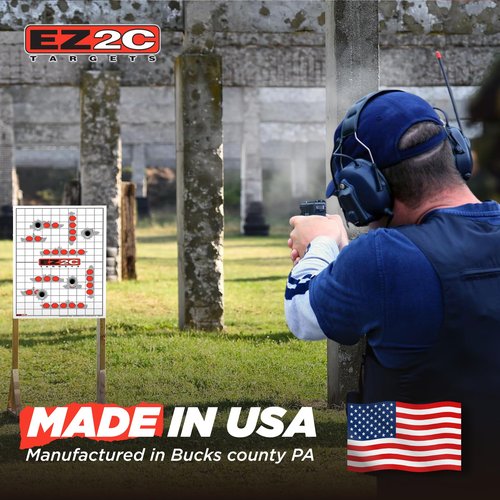 EZ2C Four Game Style Target Paper for Gun Shooting Range, Compatible with Handgun, Rifle and Pistol, Made in USA (11x17 inch) (4 Style Bundle Pack of 40, 40)