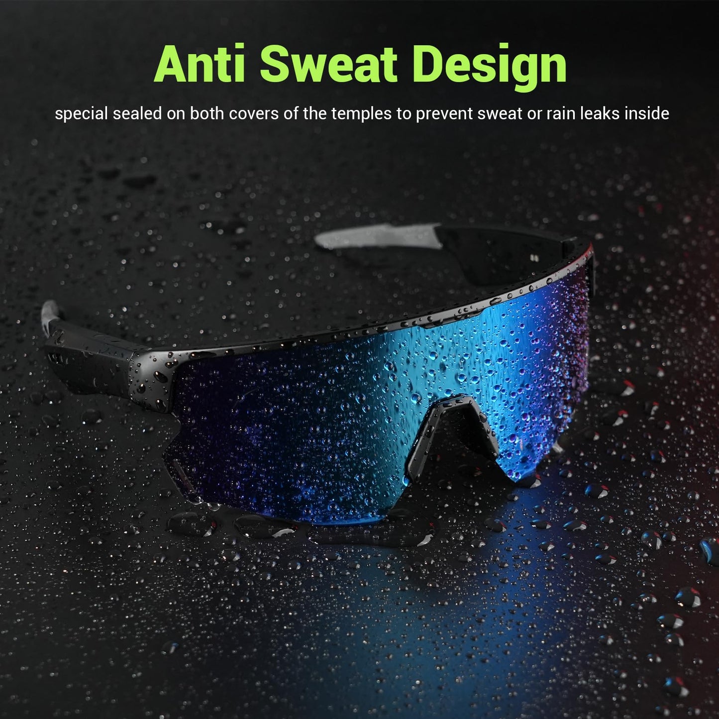Blackview Polarized Sports Smart Sunglasses for Men and Women, UVProtection, 5.4 Bluetooth Glasses for Cycling Driving