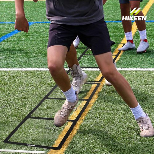 Hikeen Agility Ladder - Speed Ladder for Football, Basketball - Durable Rubber Training Ladder for Footwork with Carry Bag, No Assembly, Portable & Non-Slip Agility Football Training Equipment