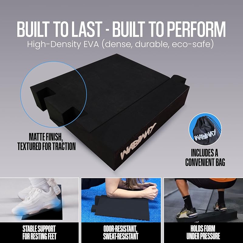 Squat Wedge Block – 2-in-1 Slant Board for Squats & Calf Raises, Lightweight EVA