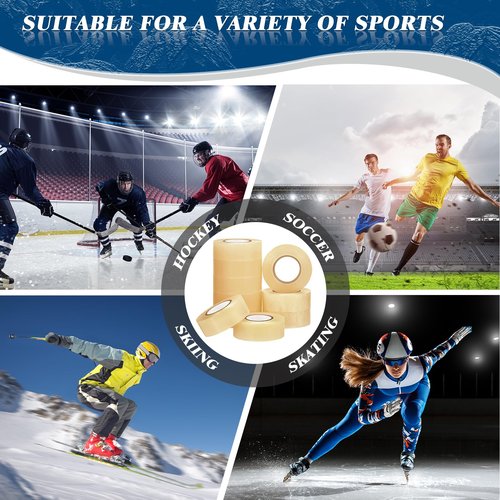 Golden Sport Clear Hockey Tape, Hockey Tape Multipurpose, Clear, 10 Pack - for Socks and Gear, Easy to Stretch and Tear