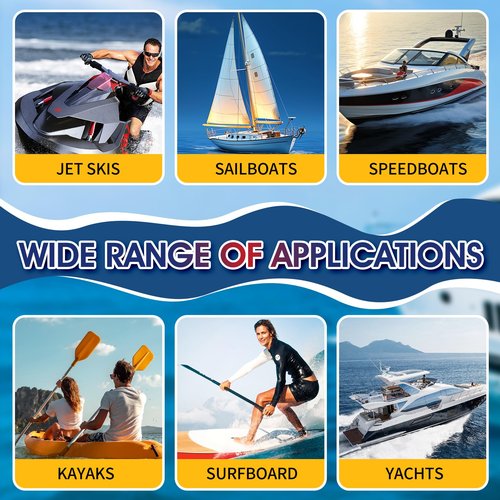 Marine Fiberglass Repair Kit for Boats, Quadence Gel Coat Repair kit for Boats, Fiberglass Repair Kit, Waterproof Epoxy Filler for Kayaks Sailboats Fix Holes, Chips, Deep Cracks, Scratches-Color Match
