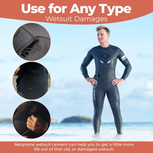 BLOCKSURF Neoprene Cement for Wetsuit Repair | Industrial Strength Adhesive 4 fl oz | Quick-Drying, Flexible & Durable | Ideal for Wetsuits, Gloves, Booties & More