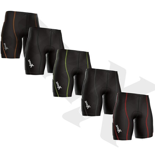 Sparx Energy Compression Triathlon Short Tri Cycling Short Bike Swim Run 7060 (2XL, Orange)