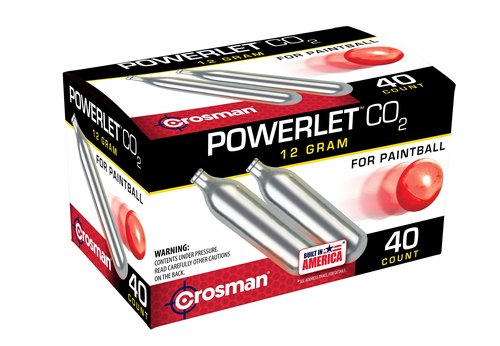 Crosman CC40PB CO2 Powerlet For Paintball (40-Count),Black
