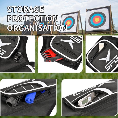 SPG Arrow Quiver Archery Hip Quiver, Durable Adjustable Waist Belt Three Arrows Tube for Arrow Storage Compound Bow Recurve Bow Accessories (Black)