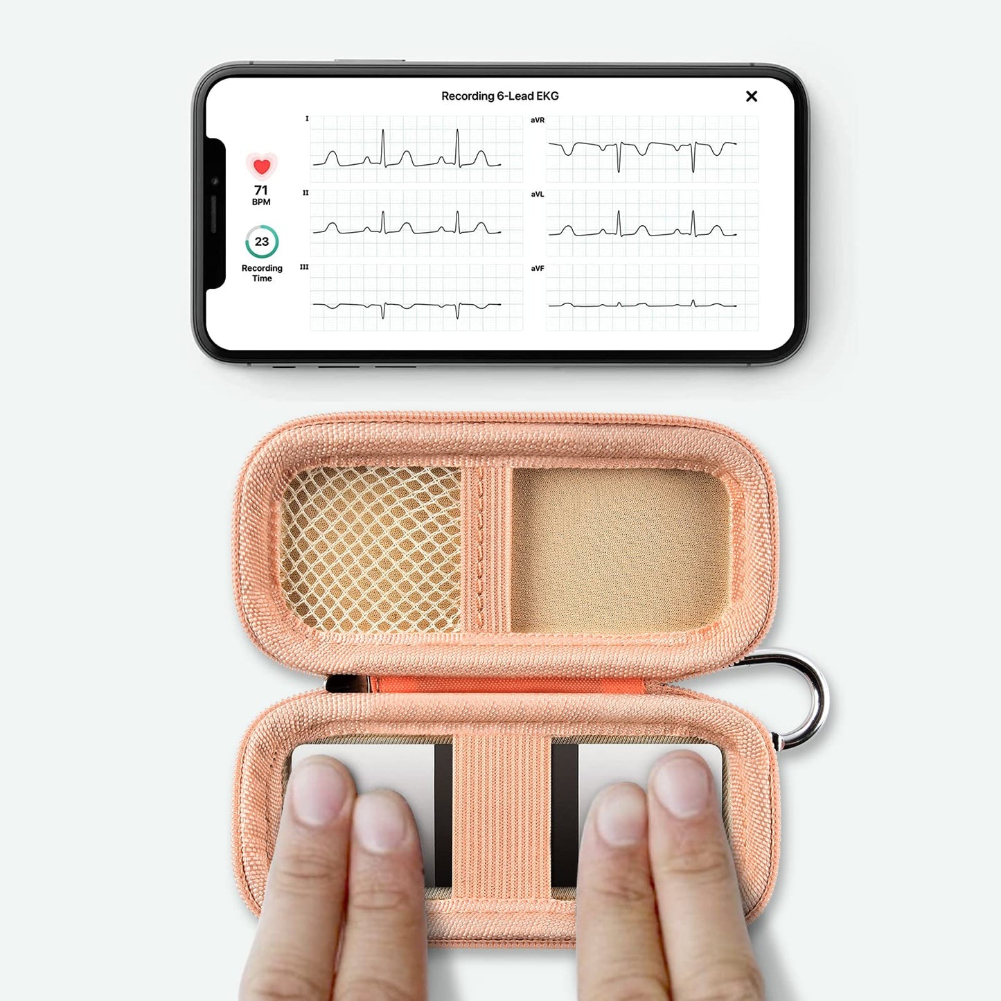 Heart Monitor Case for AliveCor KardiaMobile 1-Lead, 6L & 6L Max