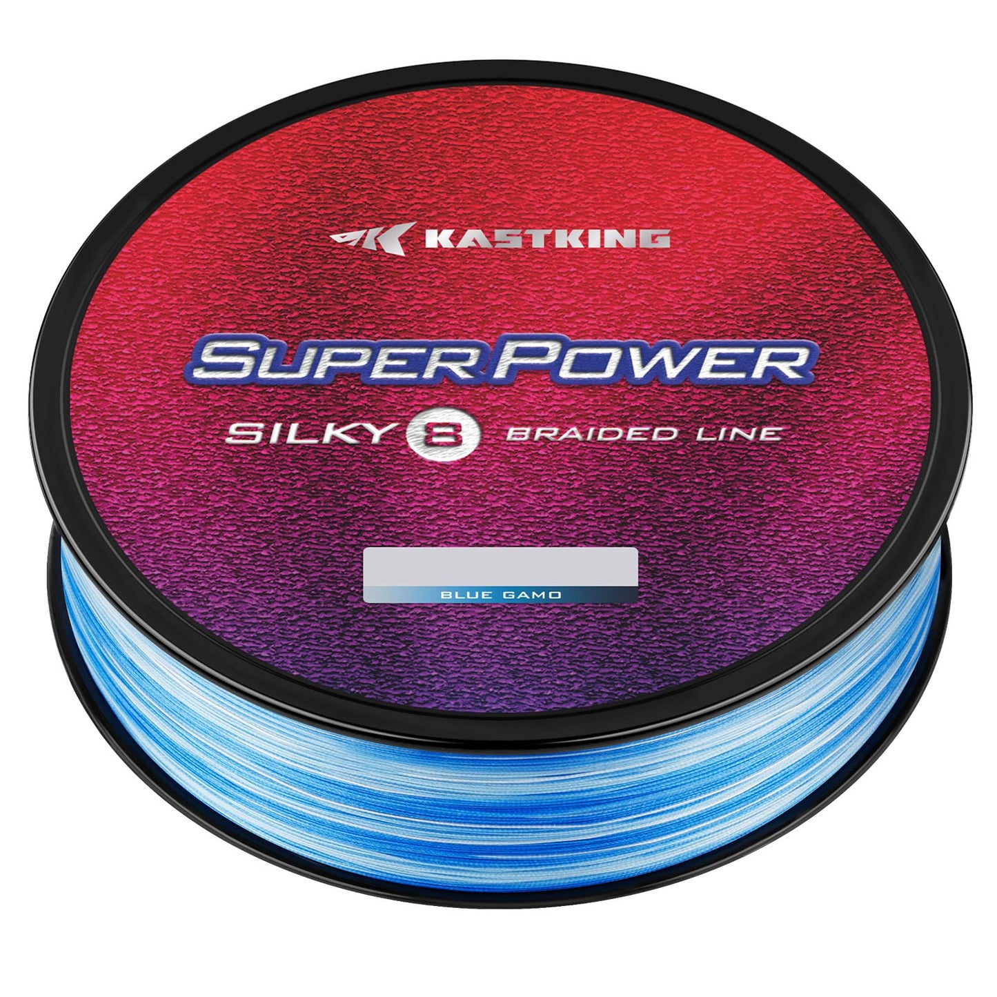 KastKing Superpower Silky8 Braided Fishing Line, Blue Camo, 8 Strands, 50 LB, 300 Yds