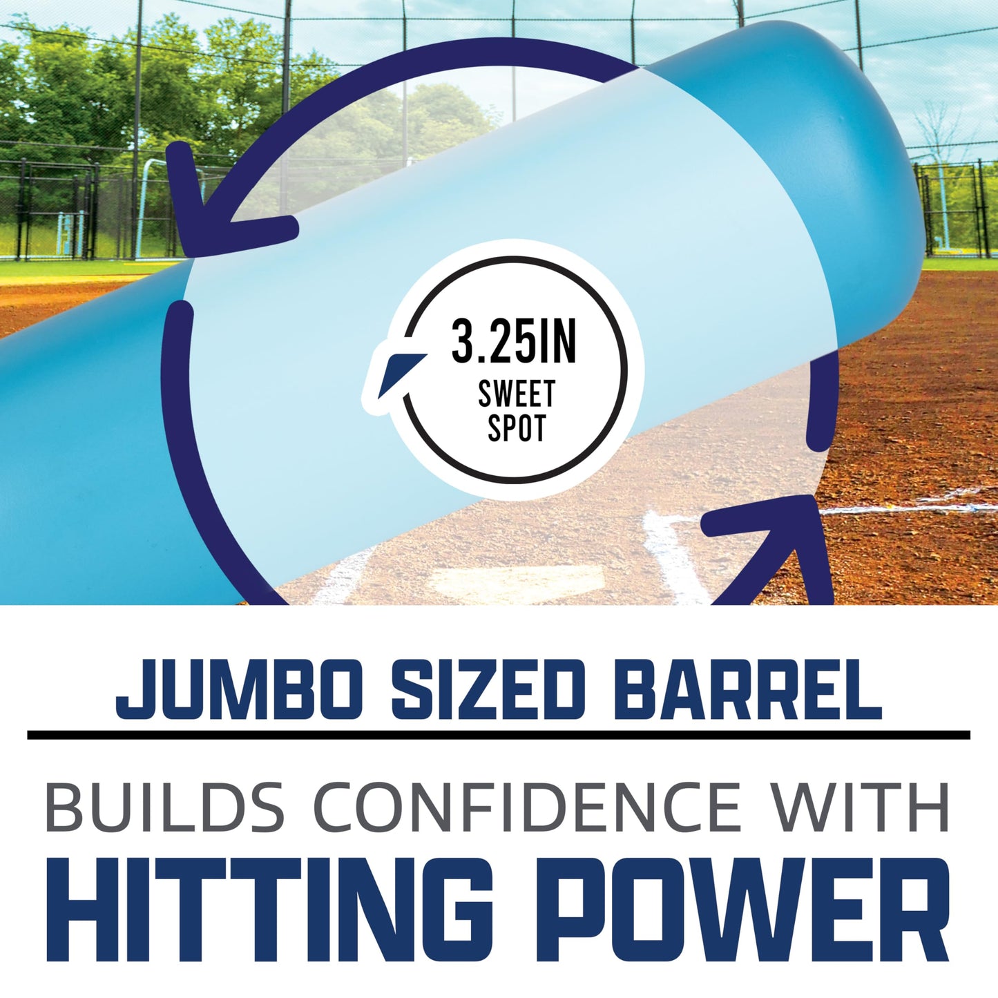 Franklin Sports Jumbo Kids Plastic Bat & Ball - USA Softball - Backyard Bat with Large Barrel for Kids + Toddlers, 24"