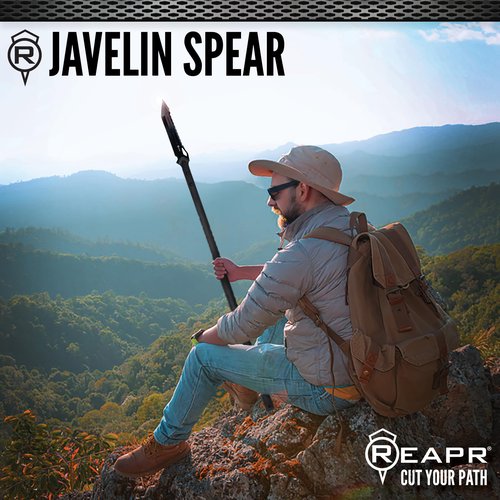 Reapr TAC Javelin Spear – 44″ Spear with 8″ Stainless Steel Blade and Nylon-Fiberglass Shaft for Outdoor, Throwing, and Utility Use