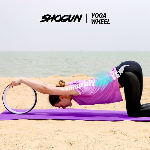 Shogun Yoga Wheel Roller for Back Pain Relief - Back Roller Wheel Stretching Device for Back Pain Relief - Back Cracking Wheel Perfect for Spine Stretching, Improved Flexibility & Mobility