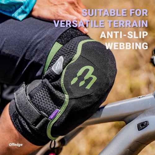 MUZUP MTB Knee Pads, Sufficient Protection Kneepad No-Slipping Mountain Bike Knee Pads for Men and Women Removable Padding Non-Bulky Knee Brace for MTB Snowboard Mountain Bike Gardening Work (Medium)