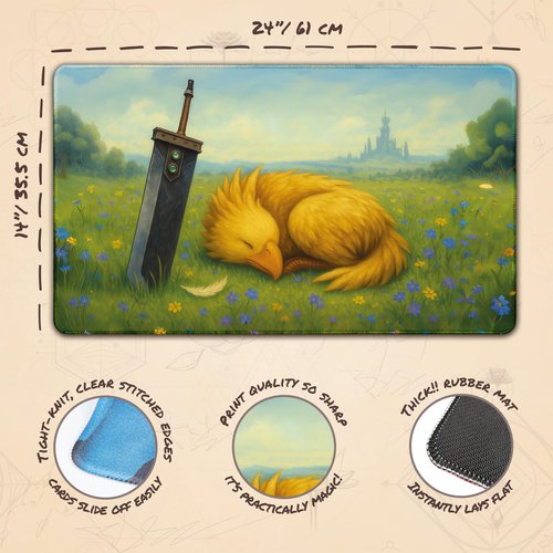 Wizcraft Gaming Guardian of Dreams (Stitched) - MTG Playmat - Compatible with Magic The Gathering Playmat - Play MTG, YuGiOh, TCG - Original Play Mat Art Designs & Accessories