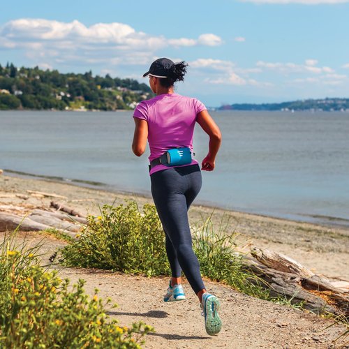Amphipod Stealth Runner Bottle Back, Storage & Hydration Belt, 5K/10K, Endurance & Ultra Running, Men & Women (16 oz.) - Punch - 16 oz
