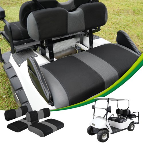 YUWEIDG0769 Universal EZGO Golf Cart Seat Covers Dress UP Older Golf Cart, Durable Breathable Material Front and Back Seat Cover Fit for EZ GO TXT, Easy to Install, Machine Washable