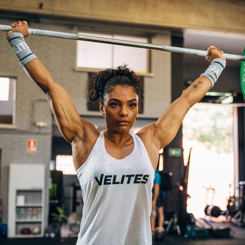 Velites I Flexible Fabric Wristband in I Provides Support and Safety for Your Workouts I Better Grip on The bar I Maximum Protection for The Skin I One Size fits All (Unic Size, Grey)