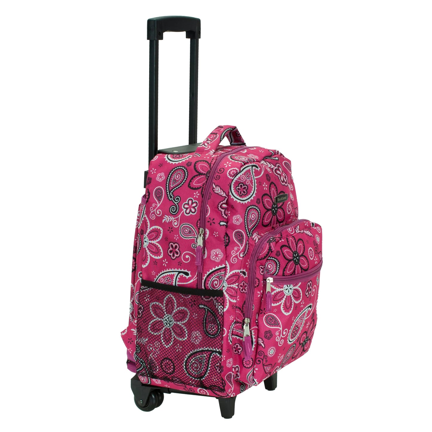 Rockland Double Handle 17" Rolling Backpack, Bandana