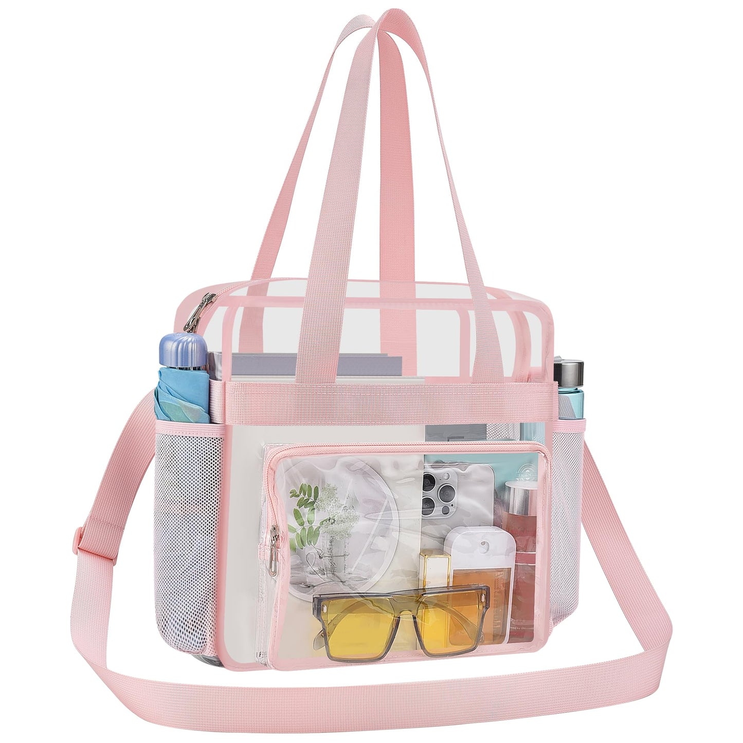 USPECLARE Clear Bag for Stadium Events, 12x6x12 Transparent Stadium Messenger Bag for Concerts, Work, Sports Games, Gym