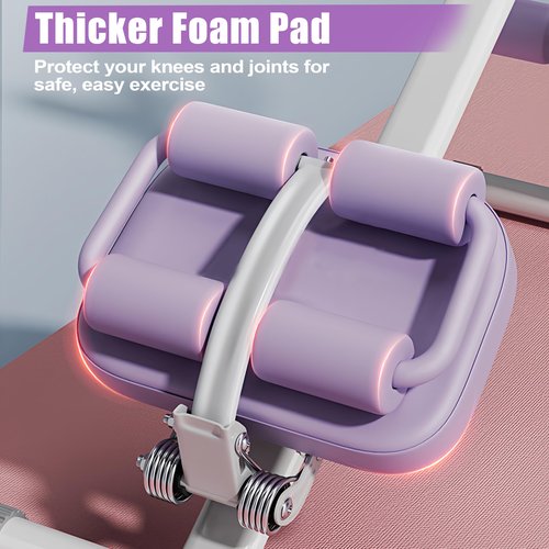 EPHESPORT Adjustable Ab Machine, Multifunctional Ab Workout Equipment, Ab ＆ Sit Up Machine for Stomach Workout, Foldable Abdominal Trainer With Knee and Back Protection, Full Body Workout for Home Gym