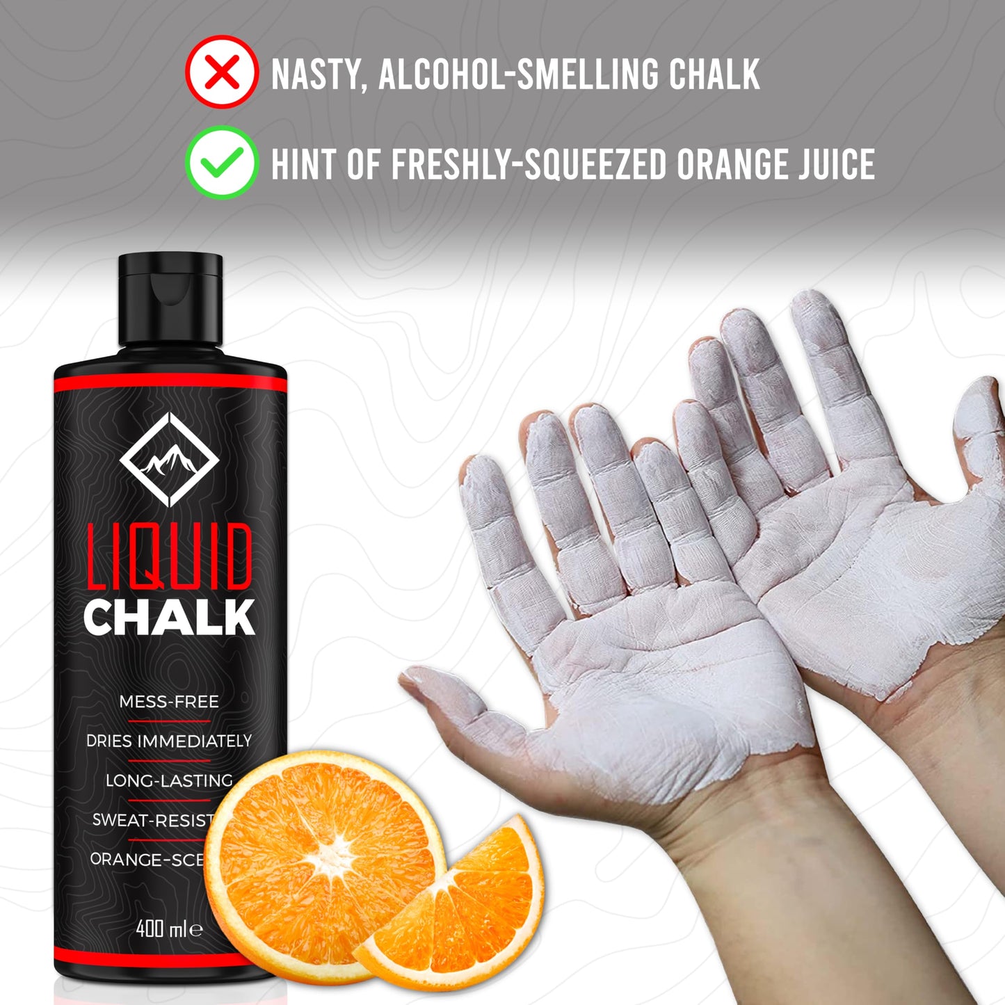 Liquid Chalk for Rock Climbing, Weight Lifting, Gymnastics - Liquid Grip for Workout Training - Climbing Chalk & Lifting Chalk for Weightlifting - Liquid Gym Chalk (400ML)