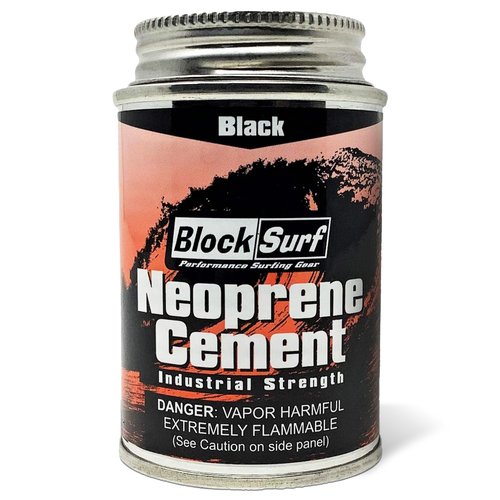 BLOCKSURF Neoprene Cement for Wetsuit Repair | Industrial Strength Adhesive 4 fl oz | Quick-Drying, Flexible & Durable | Ideal for Wetsuits, Gloves, Booties & More