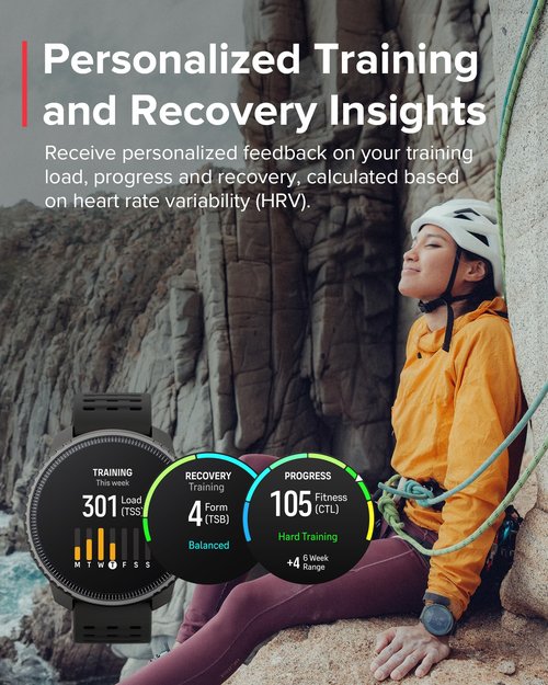 SUUNTO Vertical Solar GPS Watch, Premium Multisport Watch w/60-Day Battery Life, 1.4 inch Large Touchscreen, Heart Rate & Sleep Tracking, Dual-GNSS Navigation, Free Global Offline Map, Ti Forest