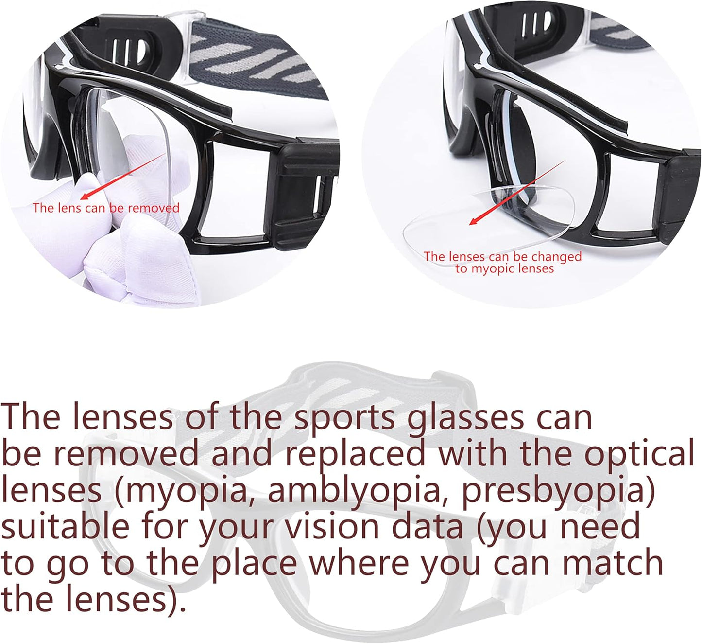 ''N/A'' Kids Sports Glasses Basketball Football Safe Training Goggles Anti Fog 7-12