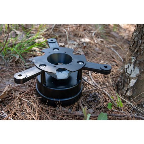 Moultrie All-in-One Deer Feeder Timer Kit | Metal Spin Plate | Easy Setup | Adjustable Mount, Black